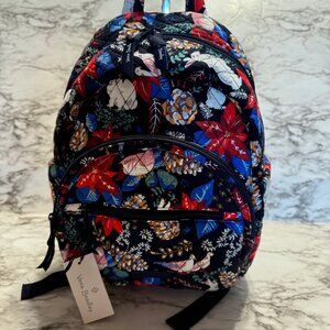 Vera Bradley Navy Woodland Quilted Mini Backpack